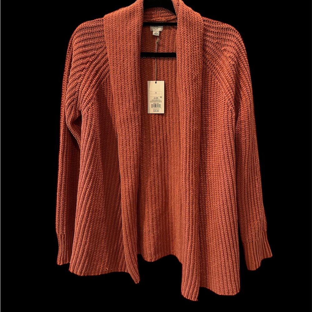 a new day Rust Orange Open-Front Chunky Knit Cardigan